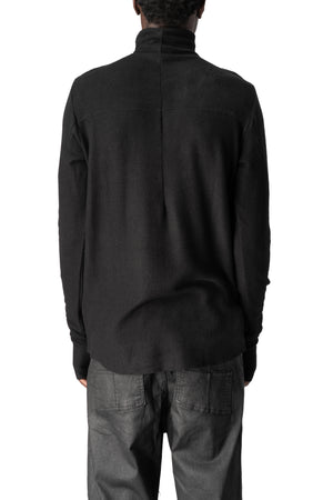 Thom Krom | AW26 - Roll neck long sleeve top, Black MTS1004