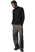 Cashmere blend mock neck knit pullover