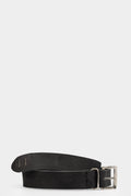 Burned leather belt
