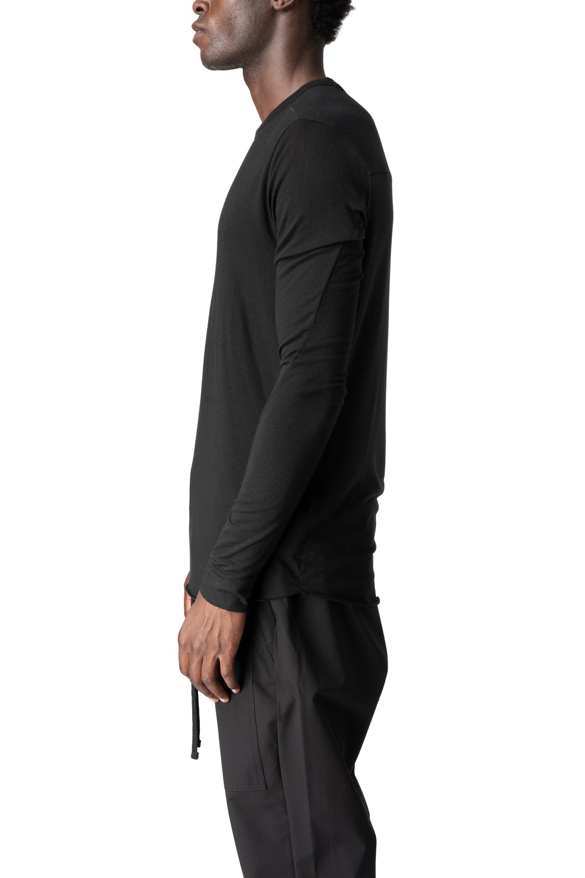 Thom Krom | AW26 - Modal cashmere jersey top, Black MTS961
