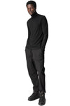 Modal cashmere turtle neck top, Black