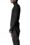 Modal cashmere turtle neck top, Black