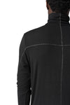 Modal cashmere turtle neck top, Black