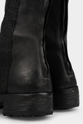 Handmade wool inset horse leather boots
