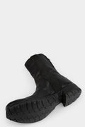 Handmade wool inset horse leather boots