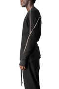 Cotton long sleeve tee, Black
