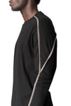 Cotton long sleeve tee, Black