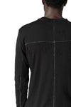 Distressed double layer long sleeve tee, Black