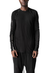 Crinkled loong sleeve tee