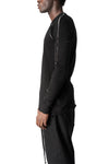 Crinkled loong sleeve tee