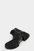 Calf leather side zip ankle boots