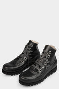 Laced horse leather sneakers