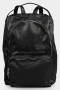 Samoke | AW25 - Buffalo leather zip backpack, Black BPK0125-BL