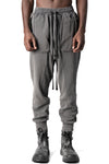 Waffled cotton drawstring pants, Dark used grey