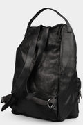 Samoke | AW25 - Buffalo leather zip backpack, Black BPK0125-BL