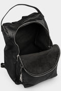 Samoke | AW25 - Buffalo leather zip backpack, Black BPK0125-BL