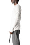 Cotton long sleeve tee, Off white