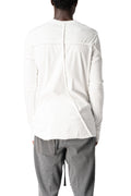Cotton long sleeve tee, Off white