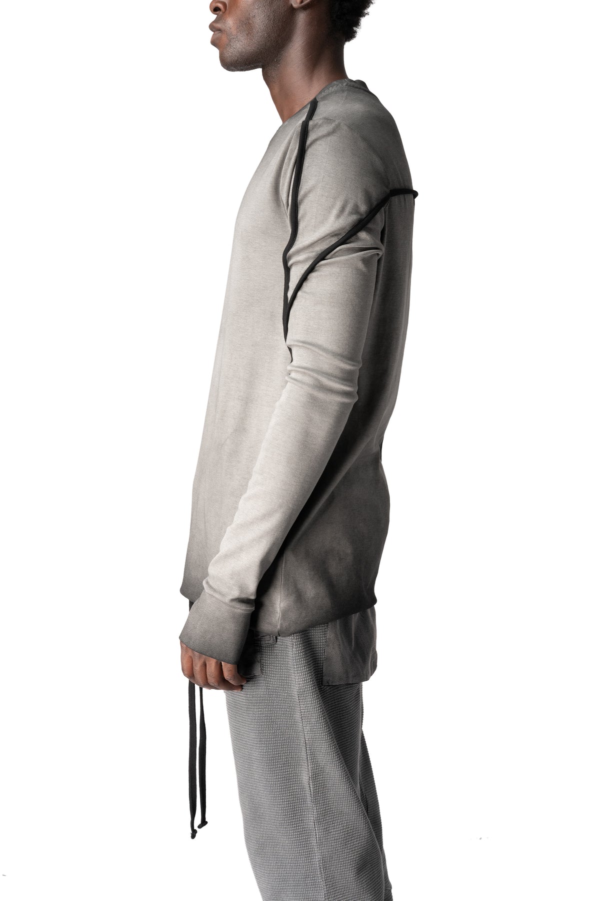 Thom Krom | AW26 - Cotton stretch jersey top, Cold dye grey MTS960