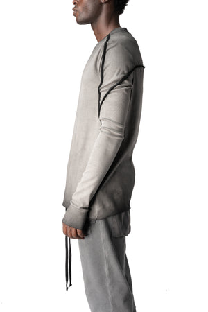 Thom Krom | AW26 - Cotton stretch jersey top, Cold dye grey MTS960