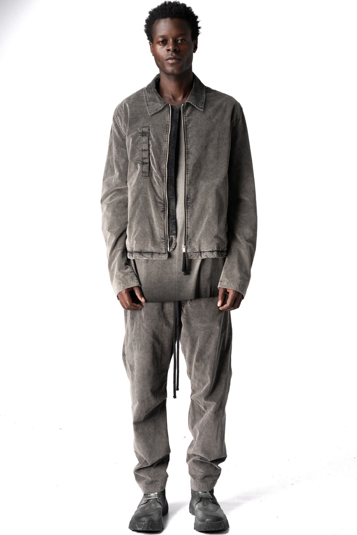 Thom Krom | AW26 - Cotton stretch jacket, Used grey MJ94