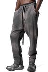 Cotton trousers, Grey stone wash spray