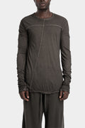 Lightweight cotton long sleeve tee, Brown resin