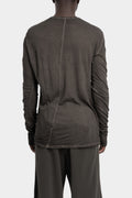Lightweight cotton long sleeve tee, Brown resin