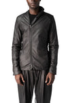 Eco vegan leather zip sweatshirt, Black
