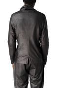 Eco vegan leather zip sweatshirt, Black