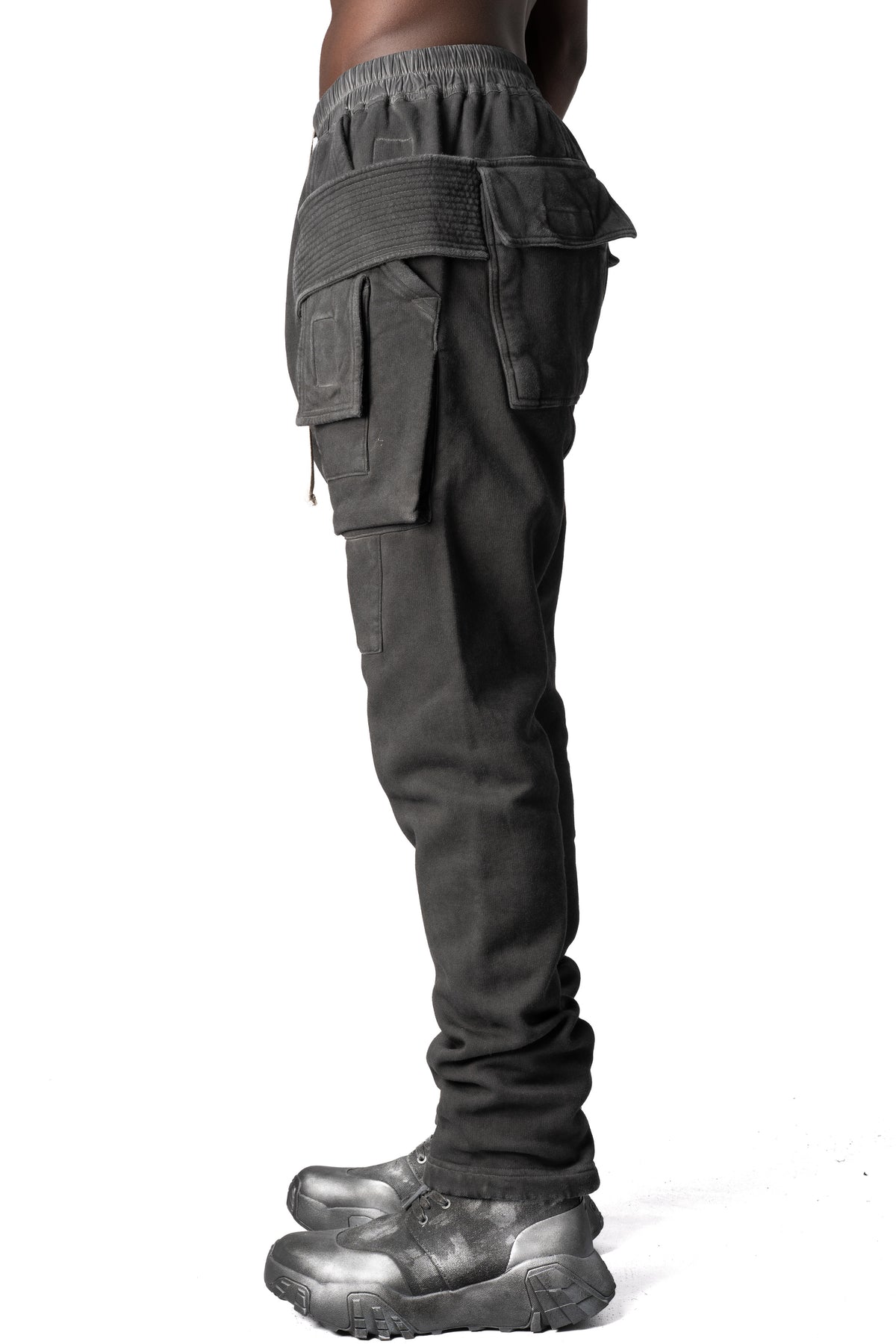 Rick Owens DRKSHDW | AW26 - Creatch Knit Sweatpants, Faded Black DU02F6376FD