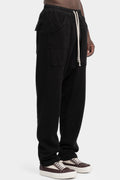 Classic cargo drawstring pants, Slub Felpa