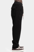 Classic cargo drawstring pants, Slub Felpa