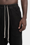 Rick Owens DRKSHDW | AW25 - Classic cargo drawstring pants, Slub Felpa DU02E7370 FSL 09