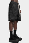 Cargobela shorts, Wax Denim