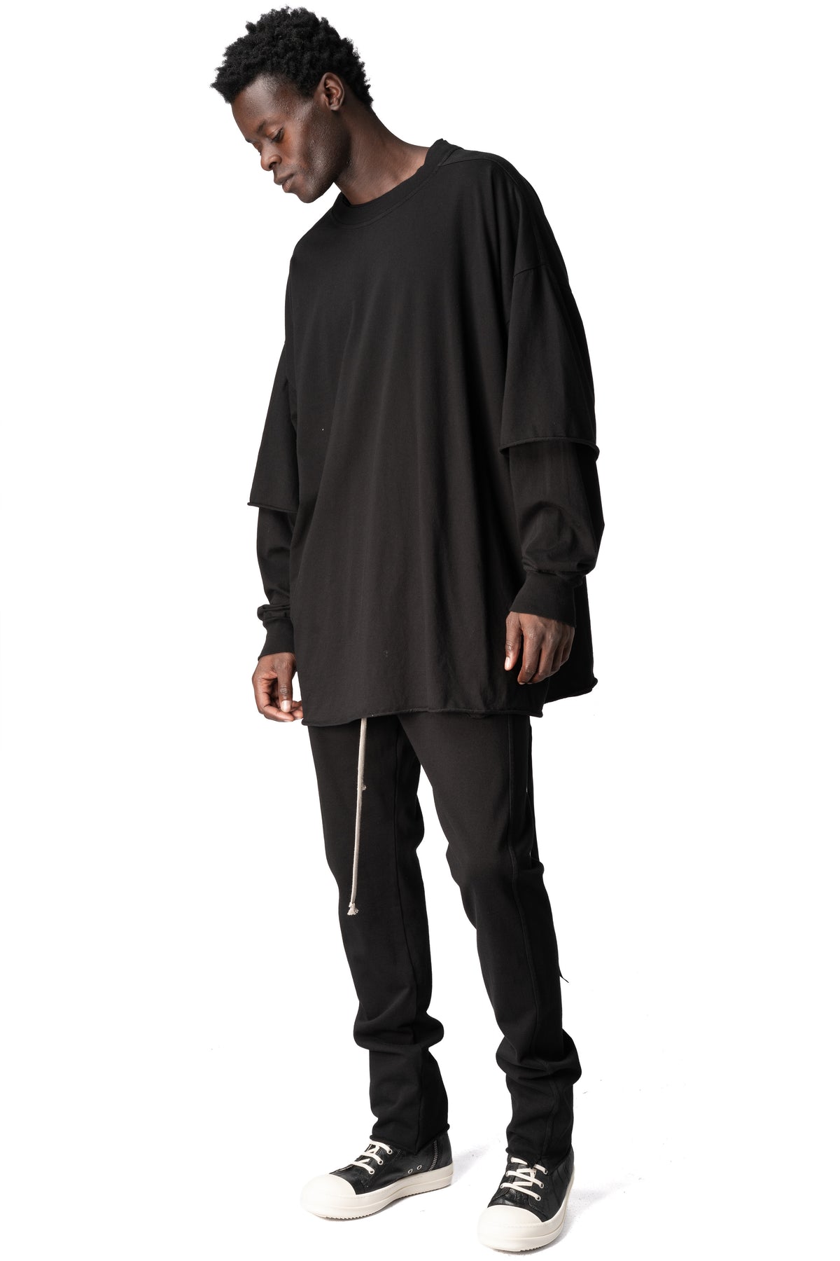 Rick Owens DRKSHDW | AW26 - Tommy Hustler Knit T-Shirt, Black DU02F6266RN
