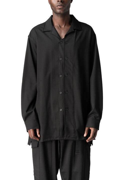 Y-3 | AW26 - Wool adaptive overshirt KS3888, front view on model