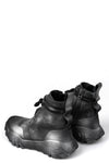 Laced canvas boots