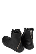 Spiral Zip Calf Leather Sneakers