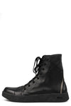 Spiral Zip Calf Leather Sneakers