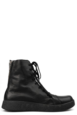 LEB - AW26 | Spiral Zip Calf Leather Sneakers, shot on table