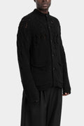 Cable knit buttoned cardigan