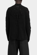 Cable knit buttoned cardigan