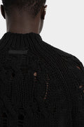 Cable knit buttoned cardigan