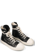 Coated denim Ramones sneakers, Black/Milk/Milk