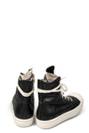 Coated denim Ramones sneakers, Black/Milk/Milk