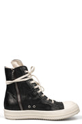 Coated denim Ramones sneakers, Black/Milk/Milk