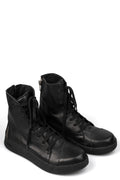 Spiral Zip Calf Leather Sneakers