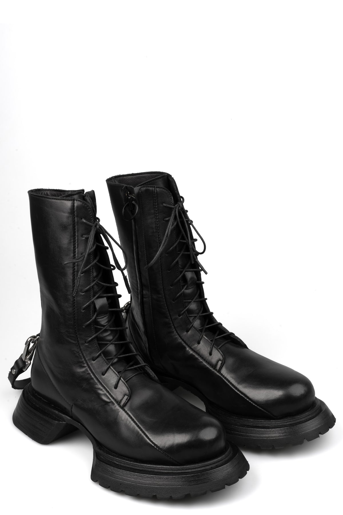 Leather boots, Black