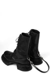 Leather boots, Black